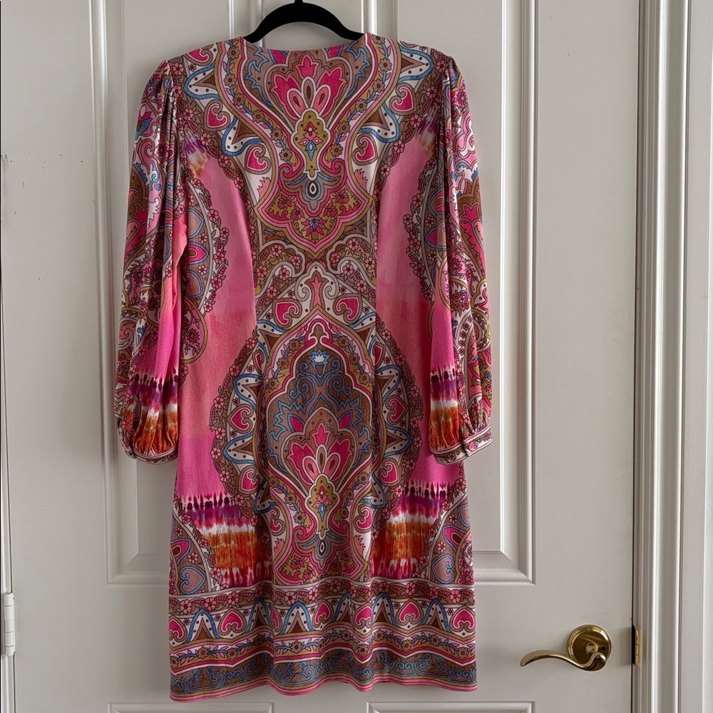 NWT Derby Hale Bob Gabriella Hersey Print Dress Sz M - Picture 6 of 9